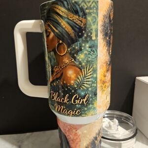 Elegant Black Girl Magic Tumbler